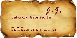 Jakubik Gabriella névjegykártya