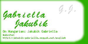 gabriella jakubik business card